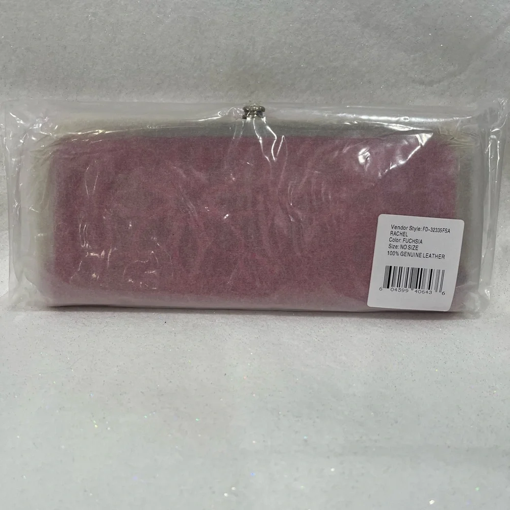 NWT Women’s Hobo International Rachel Embossed Leather Wallet Tranquil Fuchsia - Picture 4 of 7